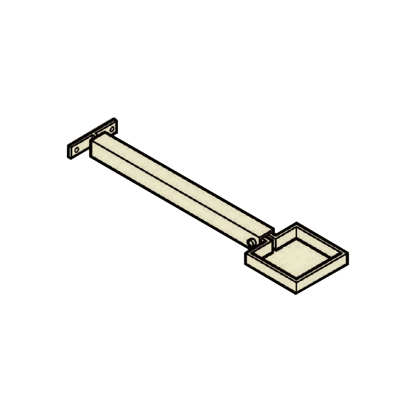 Extension Base RWP Clamp & 250mm Base - 100 x 75mm