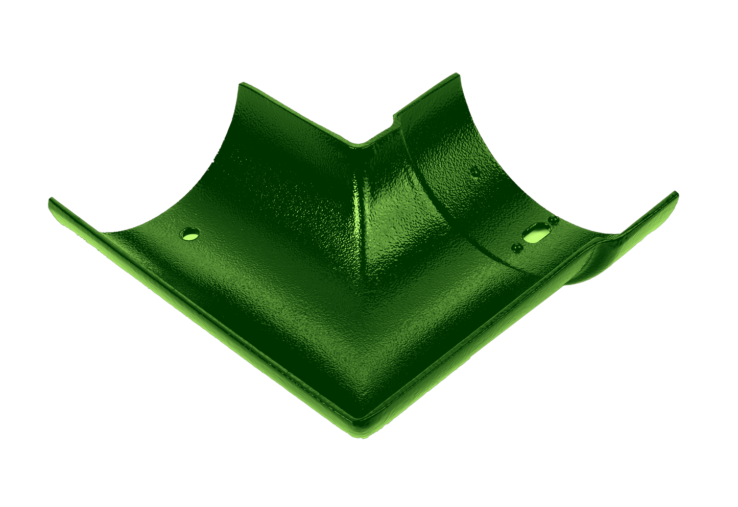 Aluminium Heritage Half Round 90deg LH Int (RH Ext) - 125mm