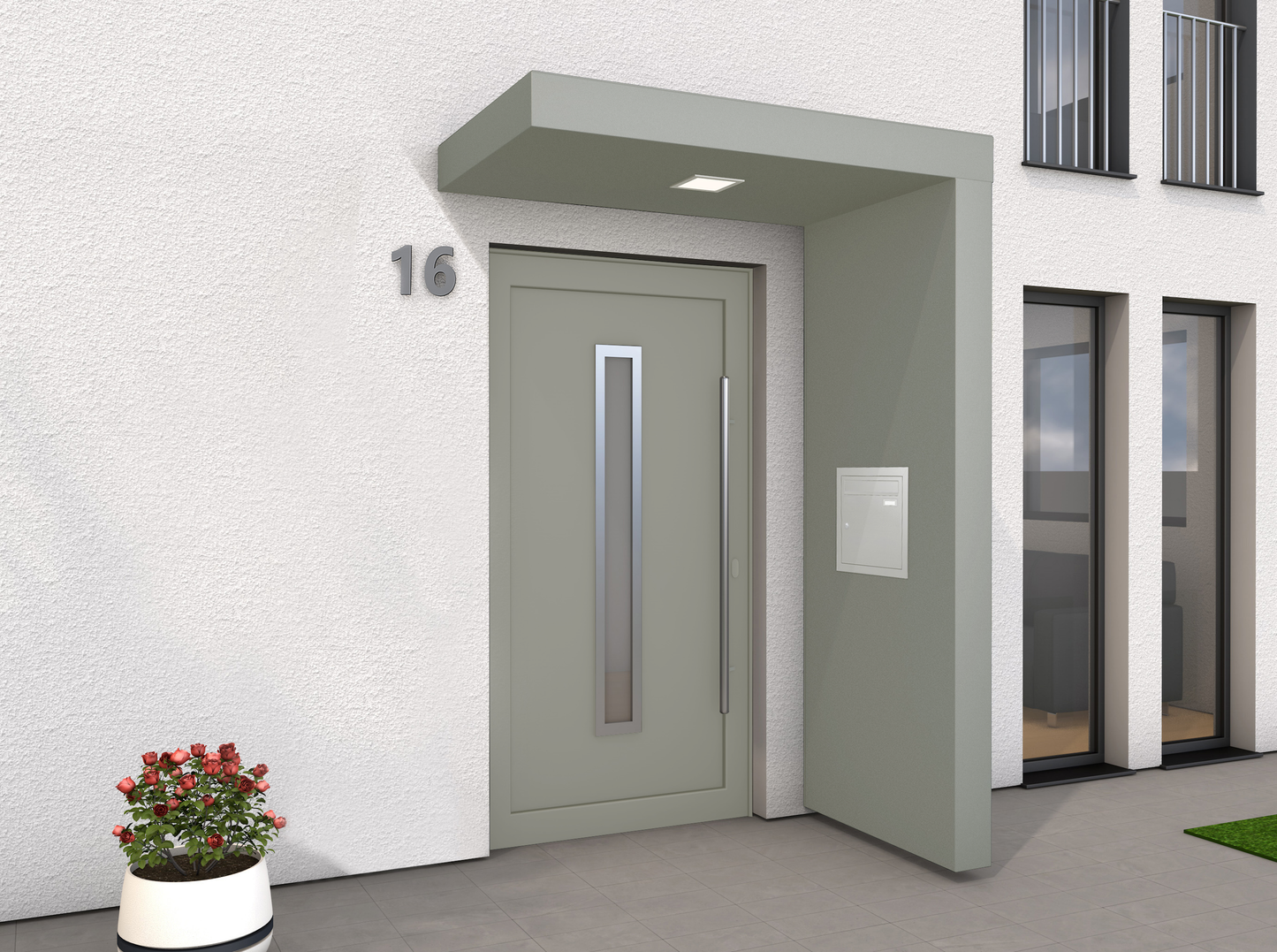 AWMS Skyline BS150 Left Hand Aluminium Door Canopy