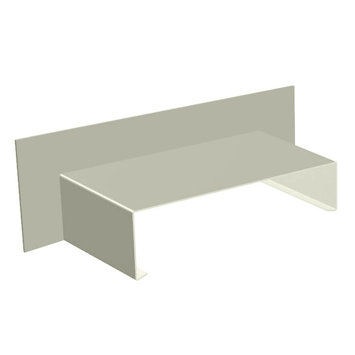 Aluminium Sloping Wall Copings Upstand Stop End Alumasc Skyline - Agate Grey (7038m)