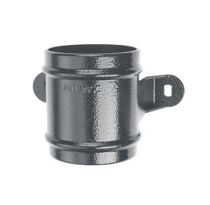 Aluminium Heritage Downpipe Socket Eared With Ears - 75mm