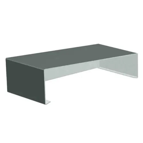 Aluminium Sloping Wall Copings Stop End Alumasc Skyline - Basalt Grey (7012m)