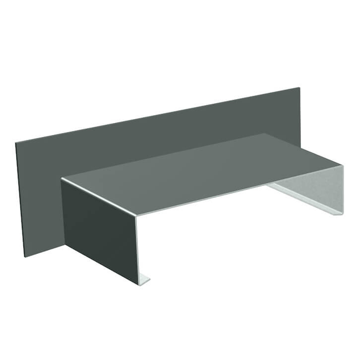 Aluminium Sloping Wall Copings Upstand Stop End Alumasc Skyline - Basalt Grey (7012m)