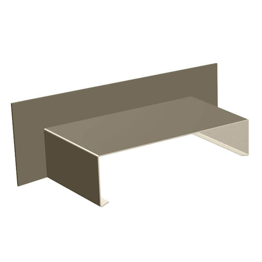 Aluminium Sloping Wall Copings Upstand Stop End Alumasc Skyline - Beige Grey (7006m)