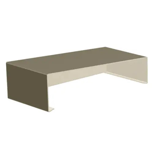 Aluminium Sloping Wall Copings Stop End Alumasc Skyline - Beige Grey (7006m)