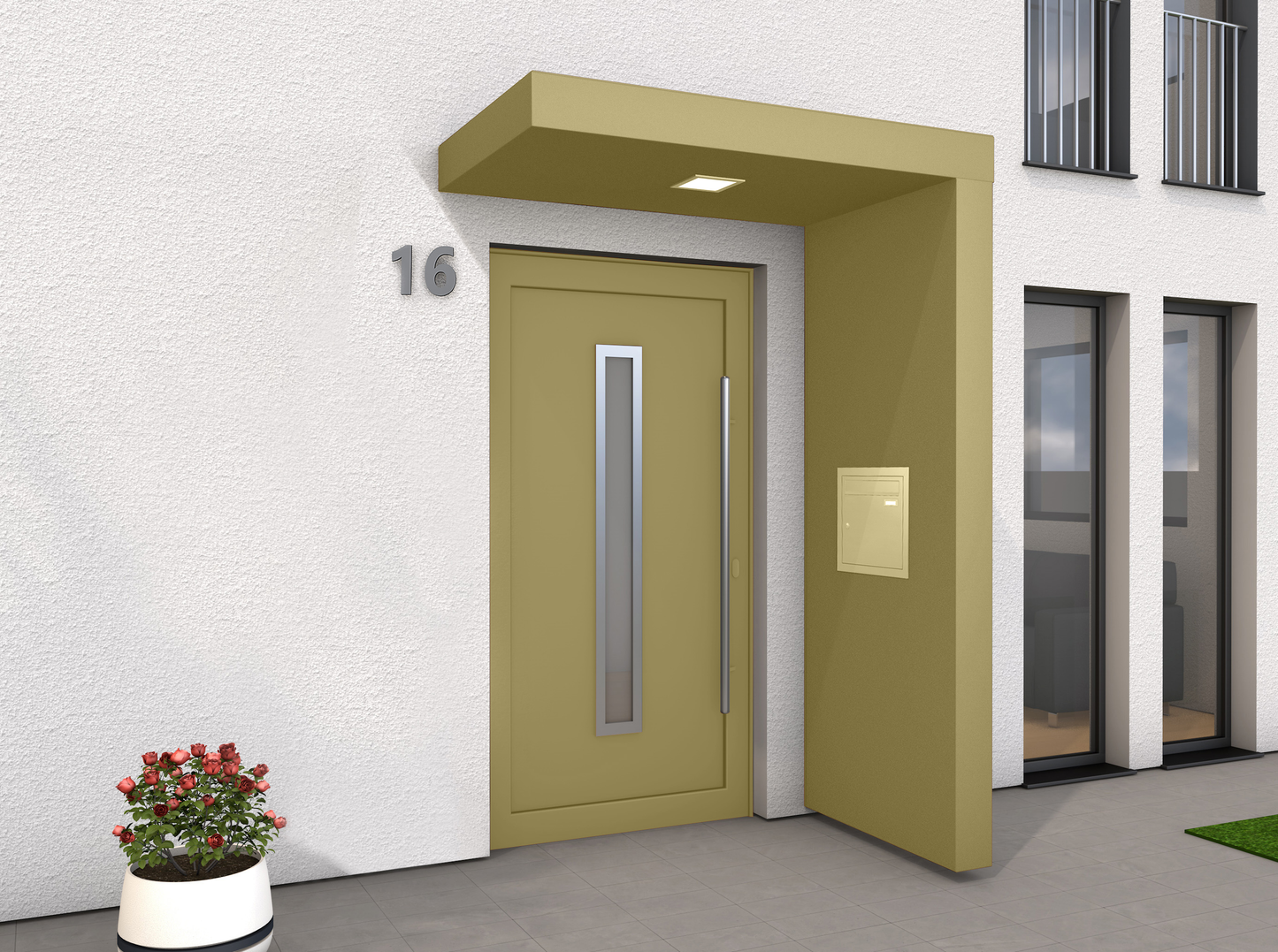 AWMS Skyline BS150 Left Hand Aluminium Door Canopy