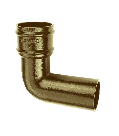 92.5 degree Aluminium Heritage Downpipe Bend - 63mm