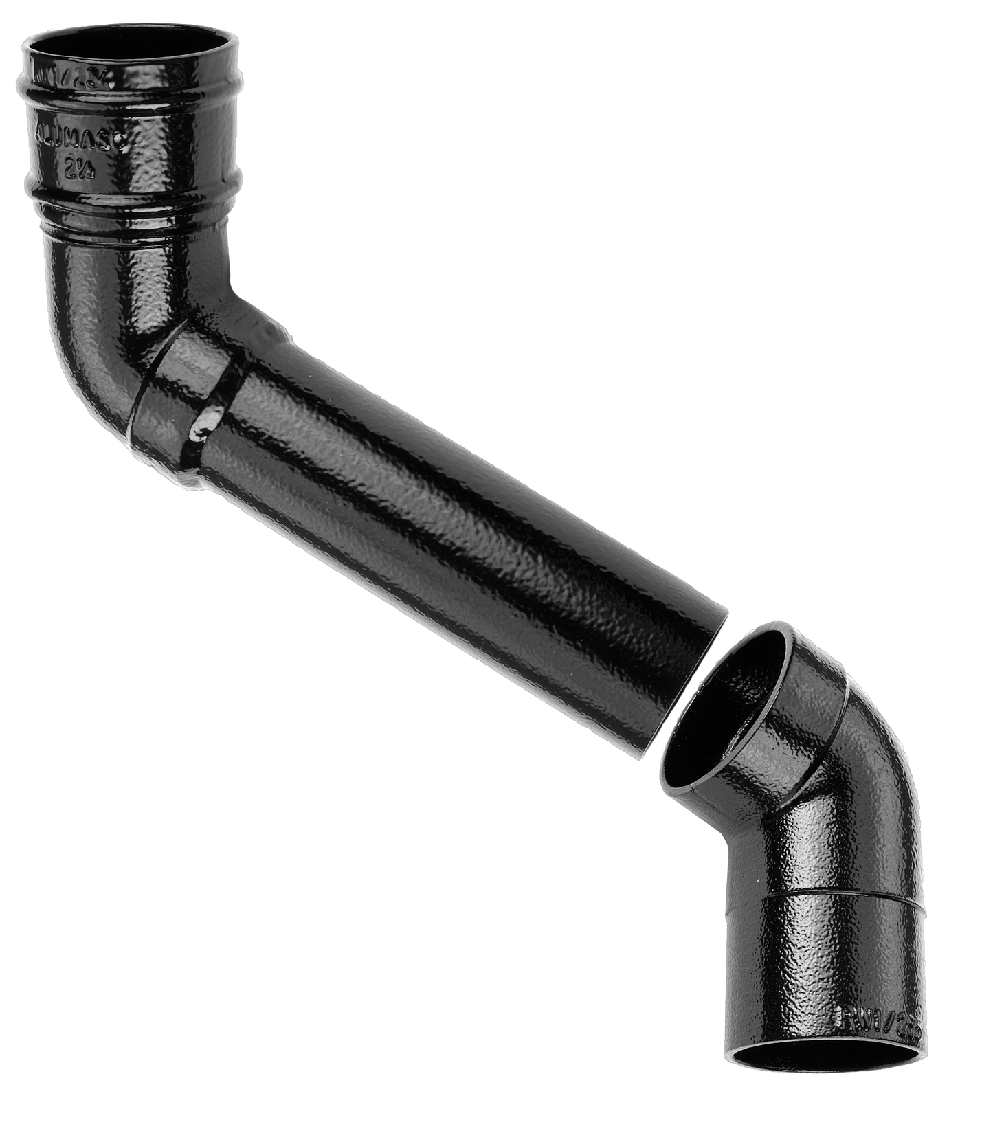 63mm Aluminium Heritage Downpipe 2-Pt - 914mm Offset