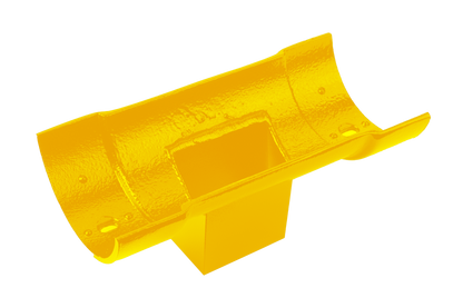 Aluminium Heritage Half Round Outlet 102mm Dbl Socket - 125mm