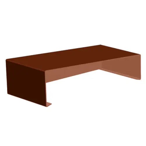 Aluminium Sloping Wall Copings Stop End Alumasc Skyline - Chocolate Brown(8017m)