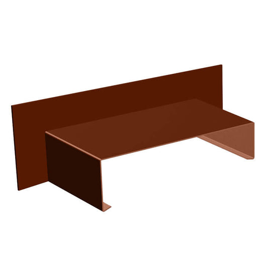 Aluminium Sloping Wall Copings Upstand Stop End Alumasc Skyline - Chocolate Brown(8017m)