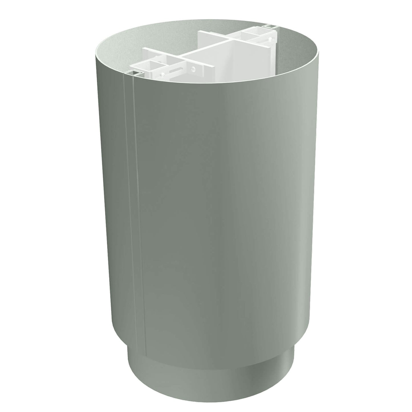 Aluminium Column Casings Circular 3m Length Alumasc Skyline - Mouse Grey (7005m)