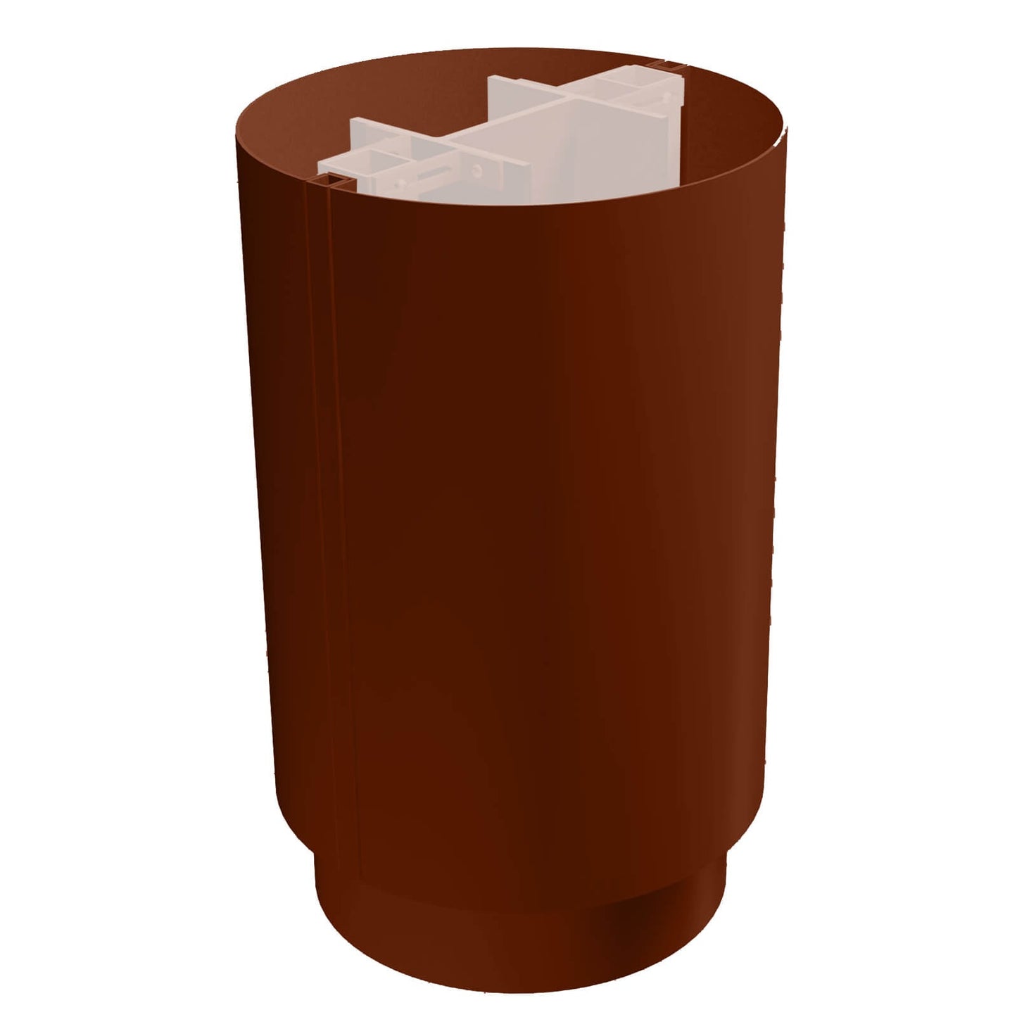 Aluminium Column Casings Circular 3m Length Alumasc Skyline - Chocolate Brown (8017m)