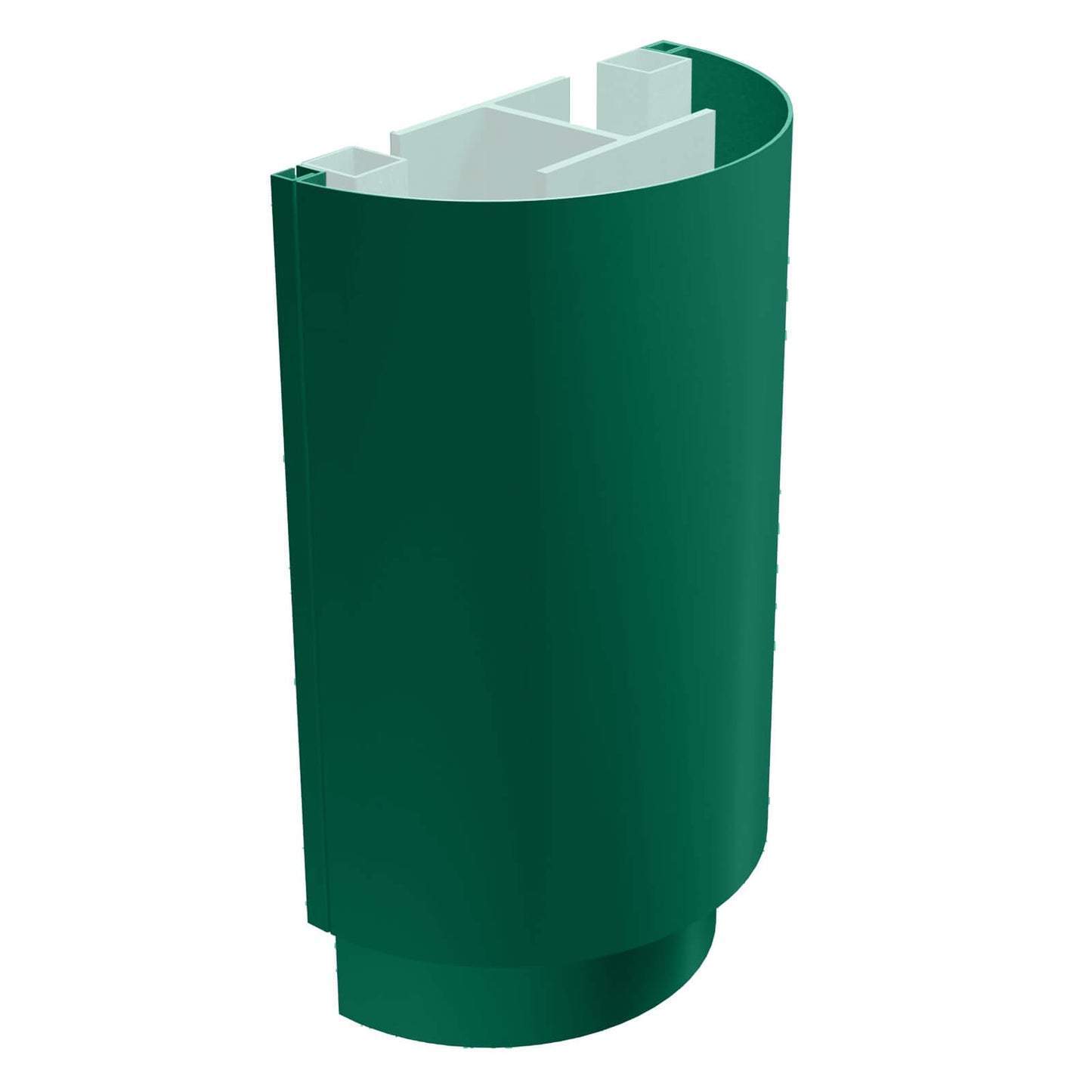 Aluminium Column Casings Semi-Circular 3m Length Alumasc Skyline - Moss Green (6005m)