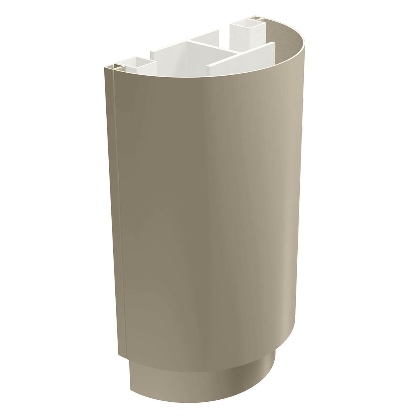 Aluminium Column Casings Semi-Circular 3m Length Alumasc Skyline - Beige Grey (7006m)