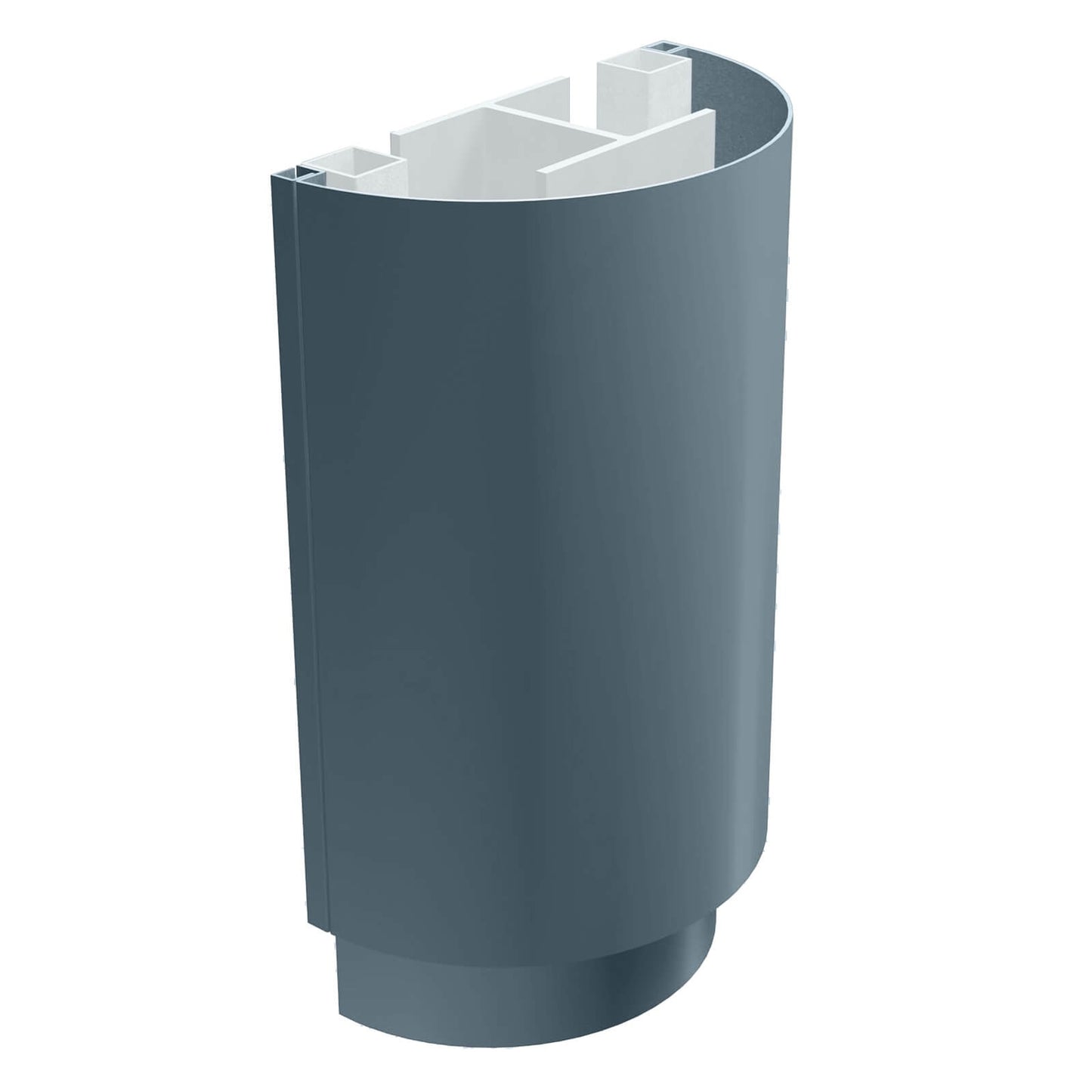 Aluminium Column Casings Semi-Circular 3m Length Alumasc Skyline - Graphite Grey (7024m)