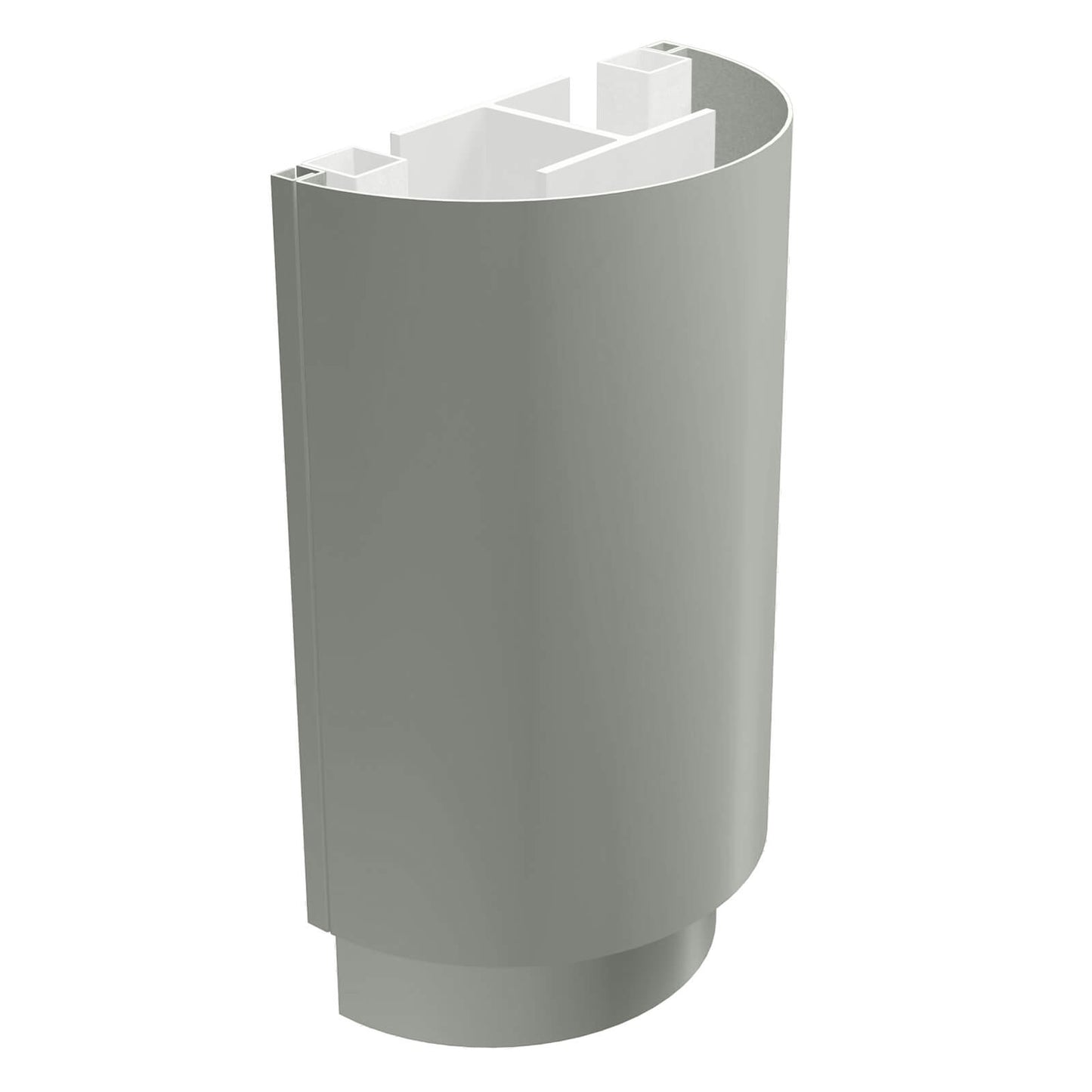 Aluminium Column Casings Semi-Circular 3m Length Alumasc Skyline - Dusty Grey (7037m)