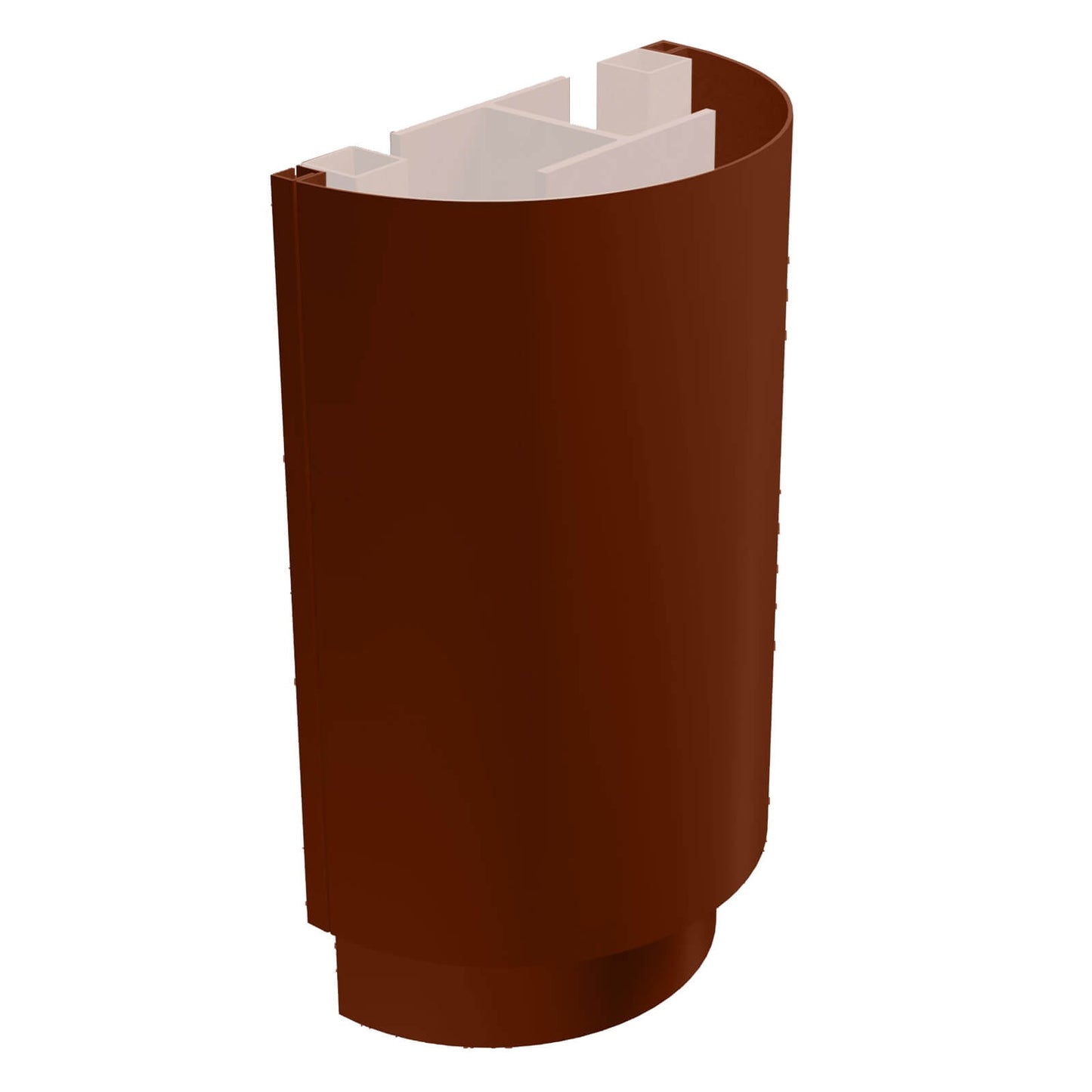 Aluminium Column Casings Semi-Circular 3m Length Alumasc Skyline - Chocolate Brown (8017m)