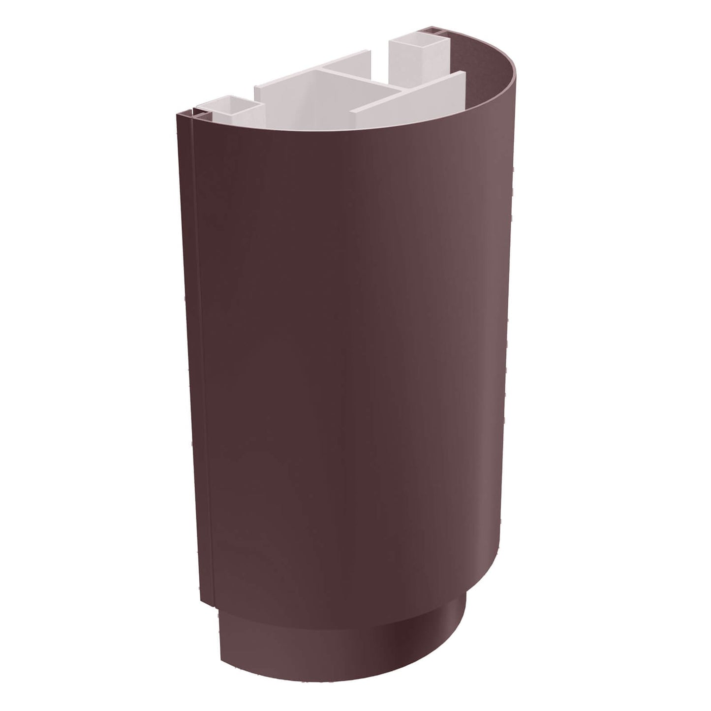 Aluminium Column Casings Semi-Circular 3m Length Alumasc Skyline - Grey Brown (8019m)