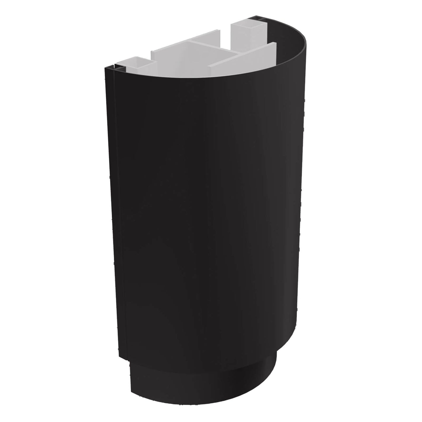 Aluminium Column Casings Semi-Circular 3m Length Alumasc Skyline - Black (9017m)