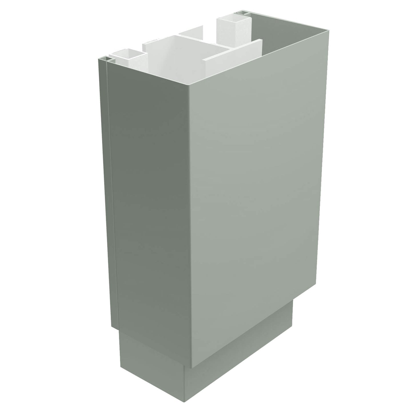 Aluminium Column Casings Semi-Square 3m Length Alumasc Skyline - Mouse Grey (7005m)