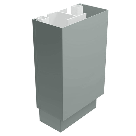 Aluminium Column Casings Semi-Square 3m Length Alumasc Skyline - Basalt Grey (7012m)