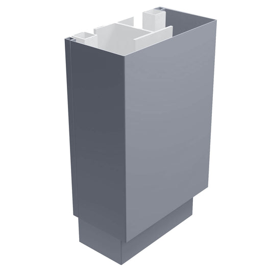 Aluminium Column Casings Semi-Square 3m Length Alumasc Skyline - Slate Grey (7015m)