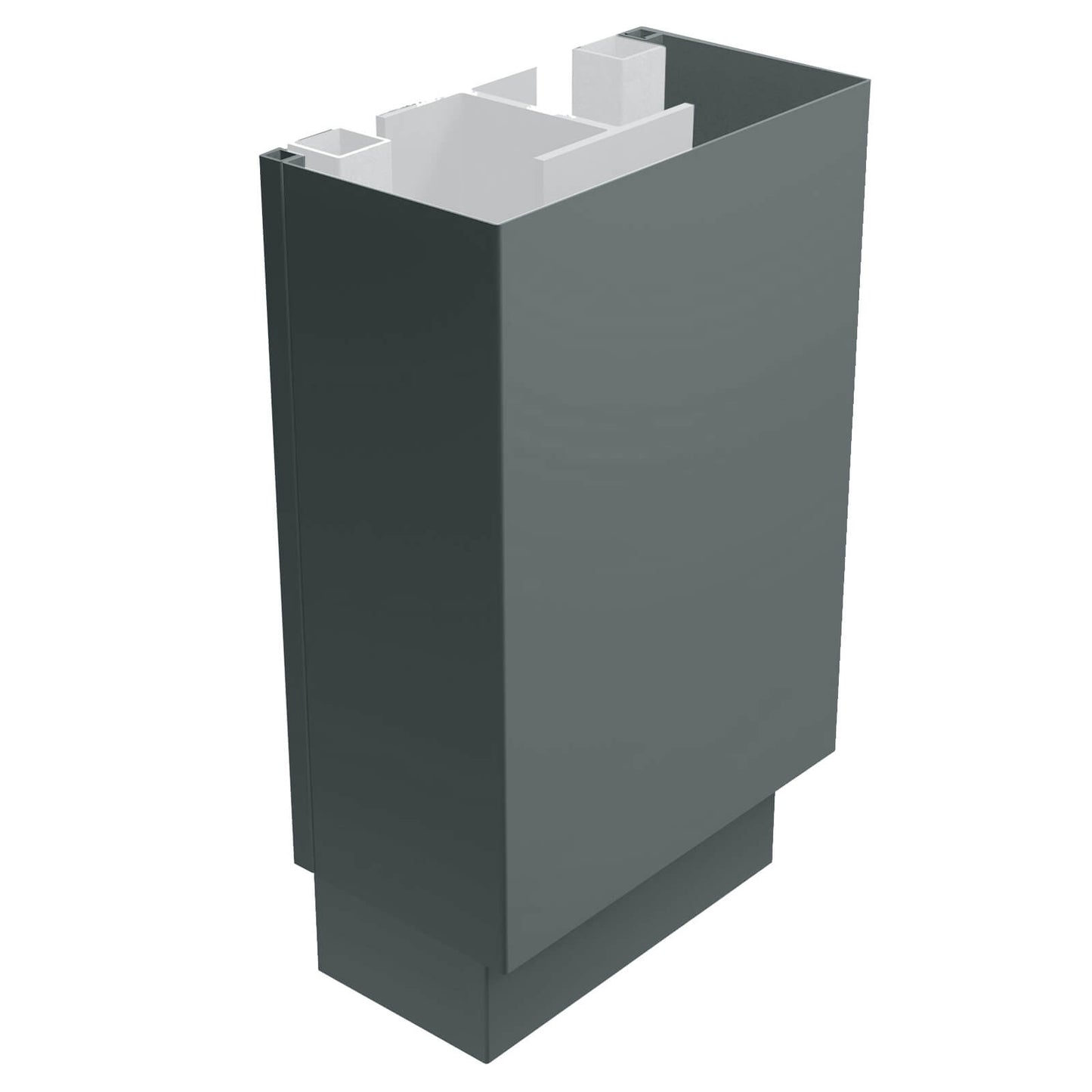 Aluminium Column Casings Semi-Square 3m Length Alumasc Skyline - Anthracite Grey (7016m)