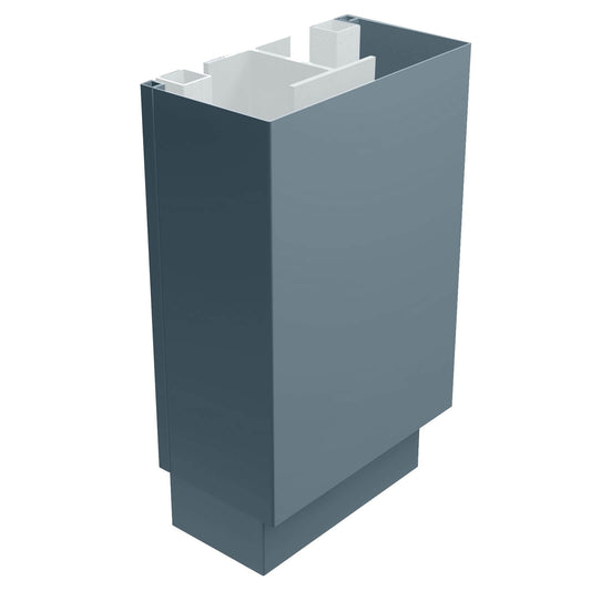 Aluminium Column Casings Semi-Square 3m Length Alumasc Skyline - Graphite Grey (7024m)