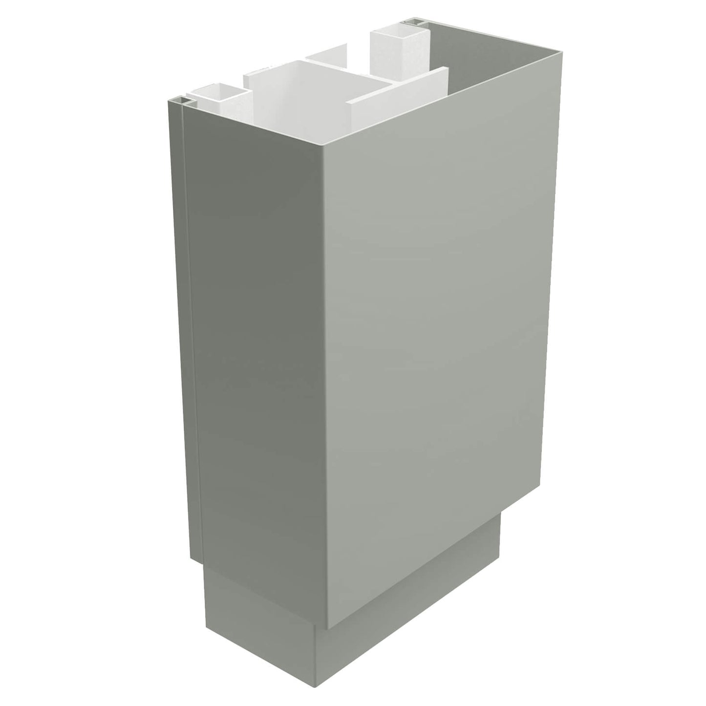 Aluminium Column Casings Semi-Square 3m Length Alumasc Skyline - Dusty Grey (7037m)