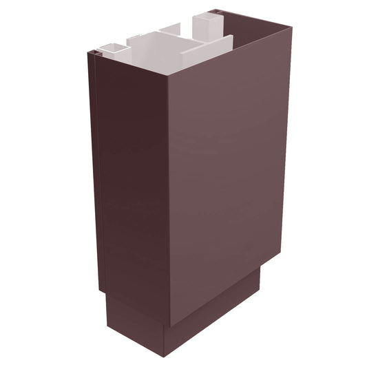 Aluminium Column Casings Semi-Square 3m Length Alumasc Skyline - Grey Brown (8019m)