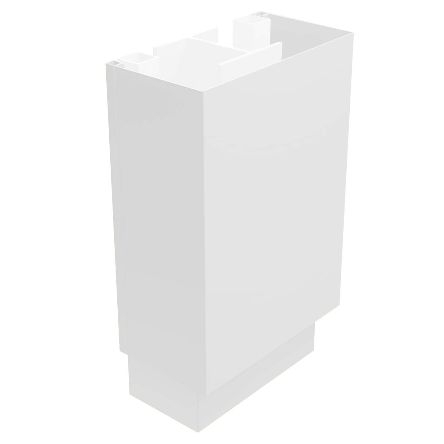 Aluminium Column Casings Semi-Square 3m Length Alumasc Skyline - White (9016m)