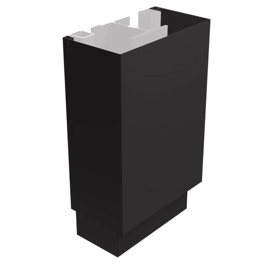 Aluminium Column Casings Semi-Square 3m Length Alumasc Skyline - Black (9017m)