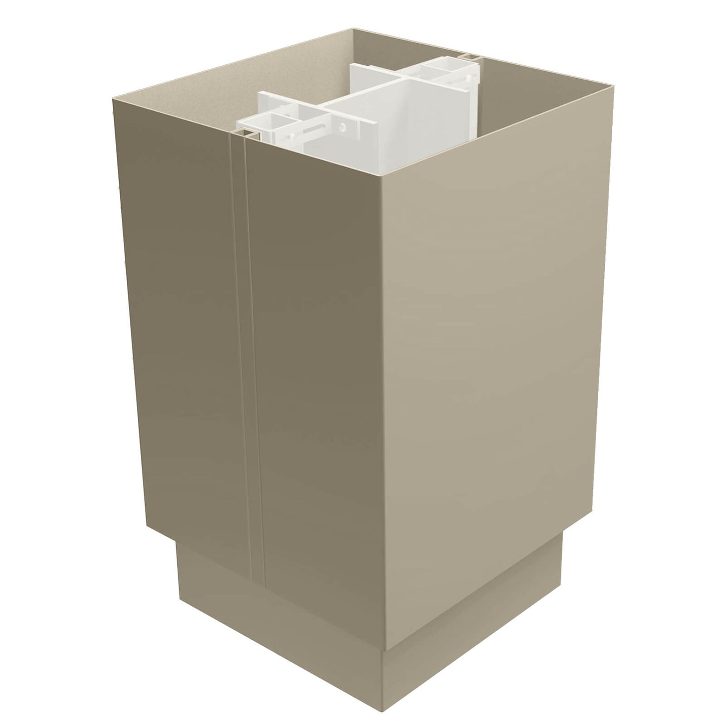 Aluminium Column Casings Square 3m Length Alumasc Skyline - Beige Grey (7006m)