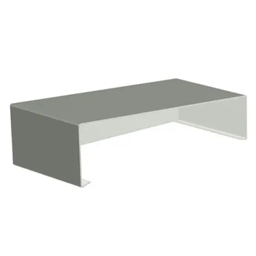 Aluminium Sloping Wall Copings Stop End Alumasc Skyline - Dusty Grey (7037m)