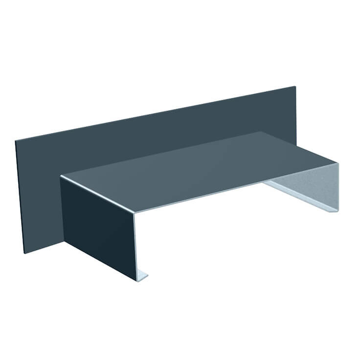 Aluminium Sloping Wall Copings Upstand Stop End Alumasc Skyline - Graphite Grey(7024m)