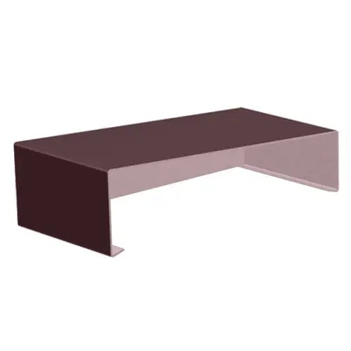 Aluminium Sloping Wall Copings Stop End Alumasc Skyline - Grey Brown (8019m)