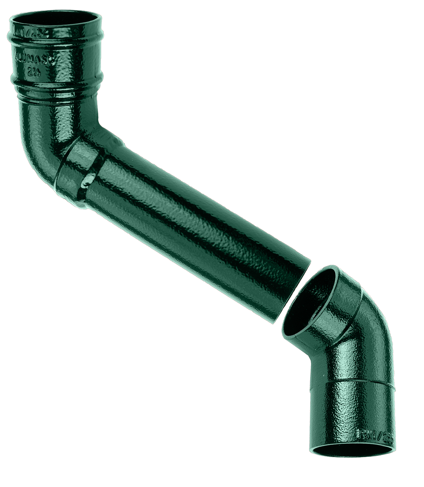 75mm Aluminium Heritage Downpipe 2-Pt - 228mm Offset