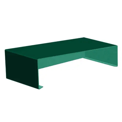 Aluminium Sloping Wall Copings Stop End Alumasc Skyline - Moss Green (6005m)