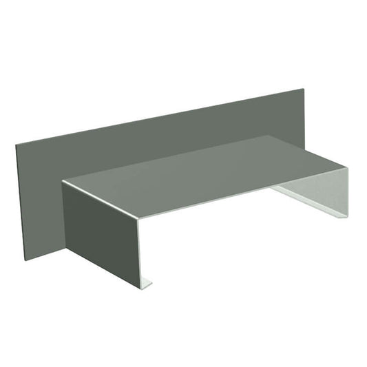 Aluminium Sloping Wall Copings Upstand Stop End Alumasc Skyline - Mouse Grey (7005m)