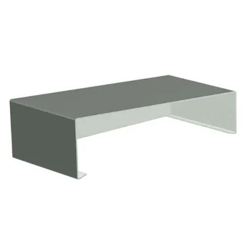 Aluminium Sloping Wall Copings Stop End Alumasc Skyline - Mouse Grey (7005m)