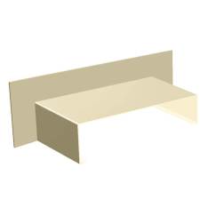 Aluminium Sloping Wall Copings Upstand Stop End Alumasc Skyline - Pearl White (1013m)