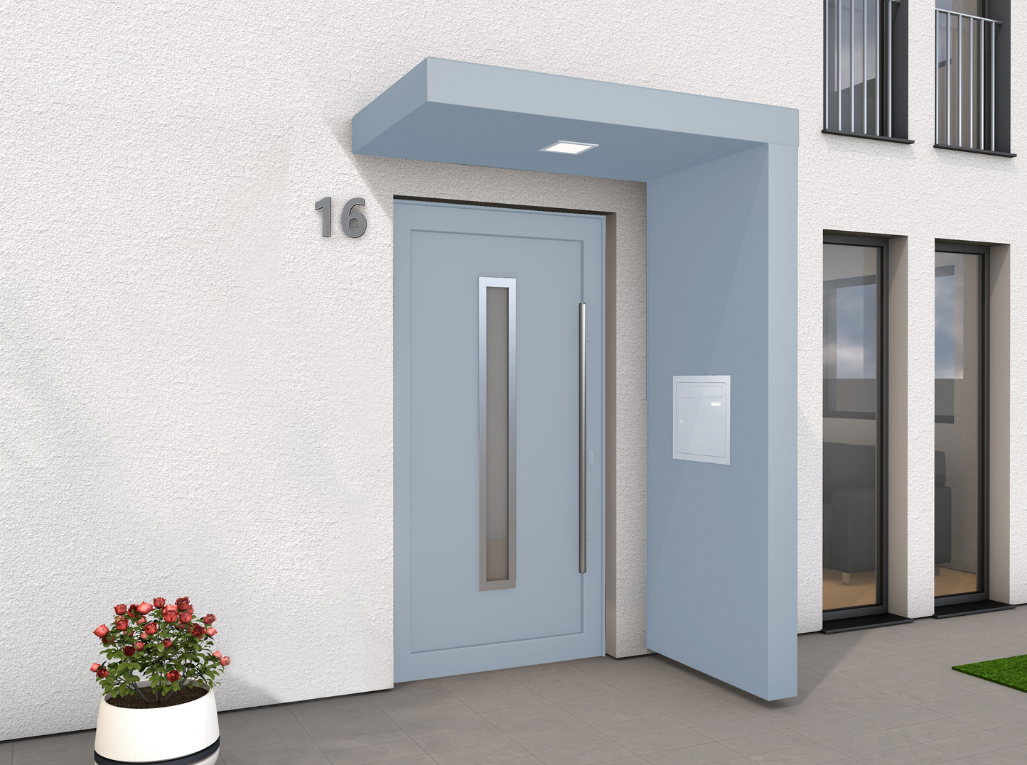 AWMS Skyline BS150 Left Hand Aluminium Door Canopy