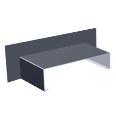 Aluminium Sloping Wall Copings Upstand Stop End Alumasc Skyline - Slate Grey (7015m)