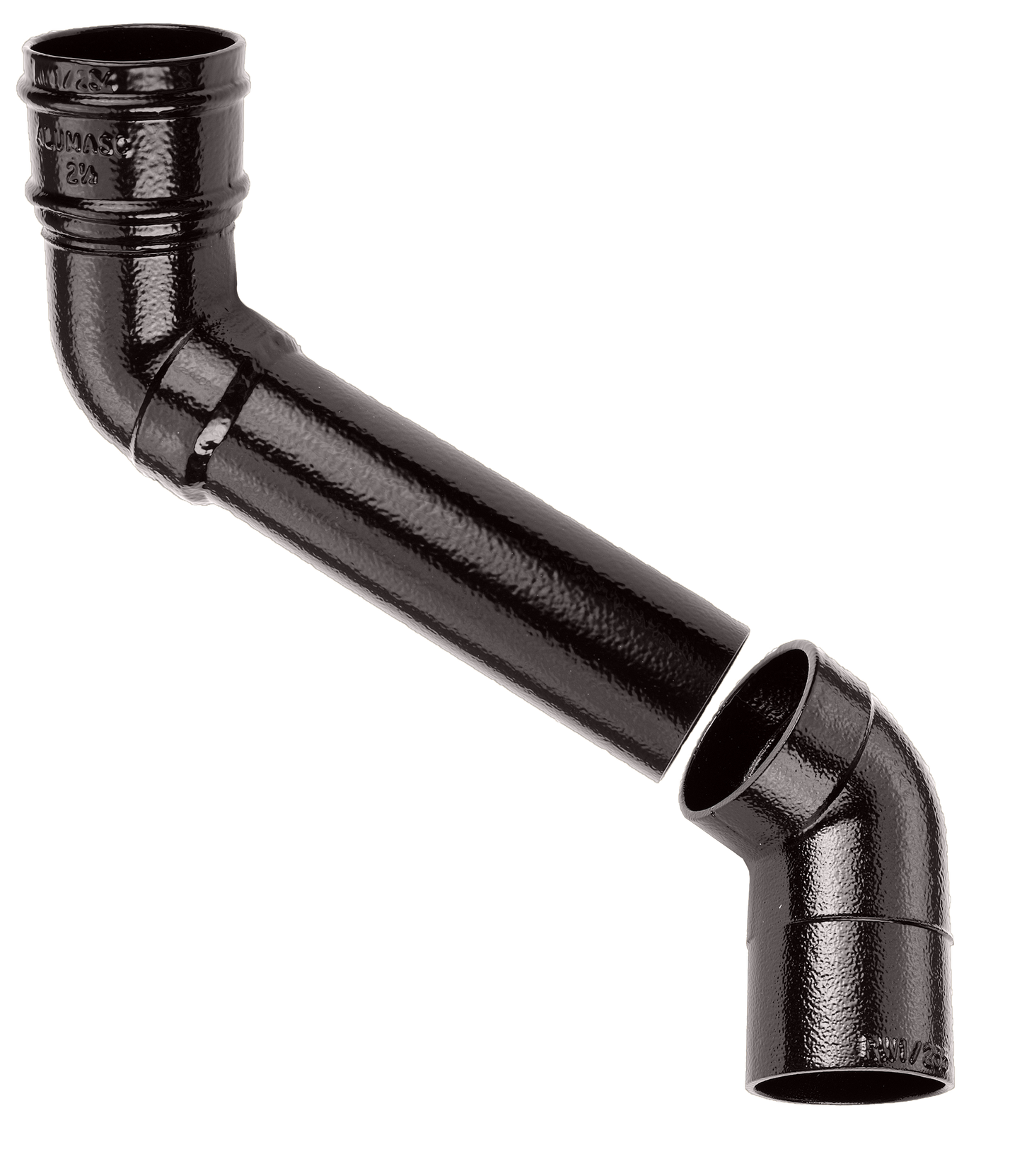 63mm Aluminium Heritage Downpipe 2-Pt - 685mm Offset