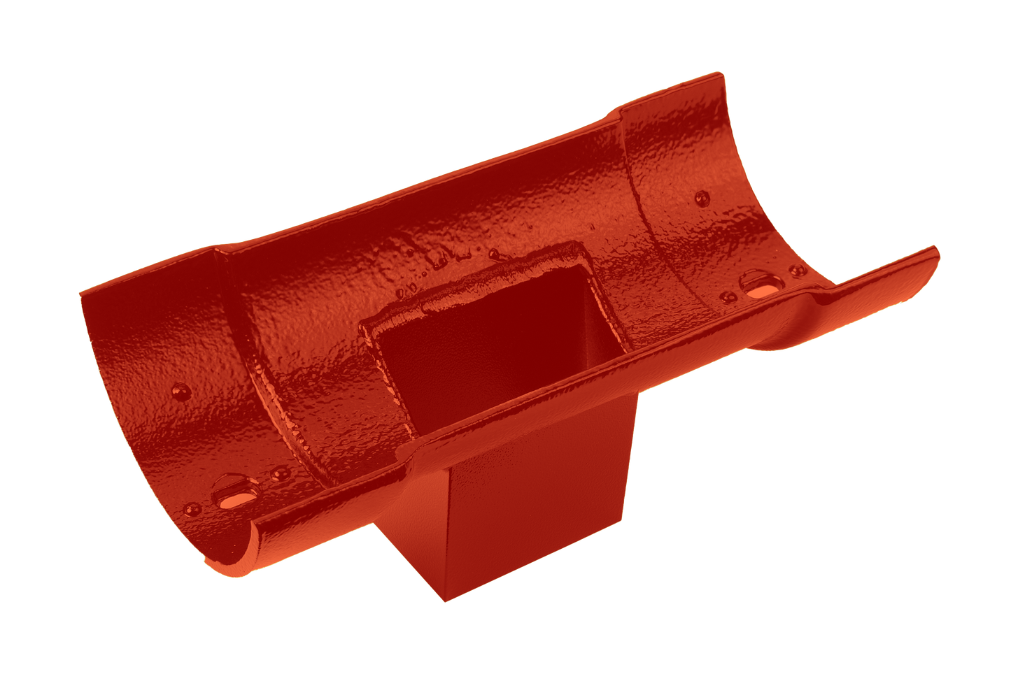 Aluminium Heritage Half Round Outlet 102mm Dbl Socket - 150mm