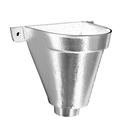 Aluminium Heritage Downpipe Hopper Flat Back - 63mm