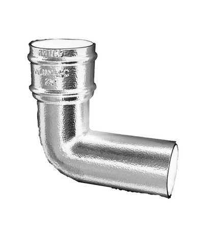 92.5 degree Aluminium Heritage Downpipe Bend - 63mm