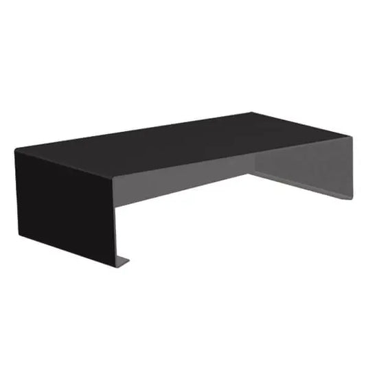 Aluminium Sloping Wall Copings Stop End Alumasc Skyline - Black (9017m)