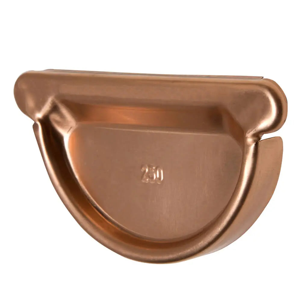 Infinity Rainwater Guttering Push Fit Stop Ends - Copper